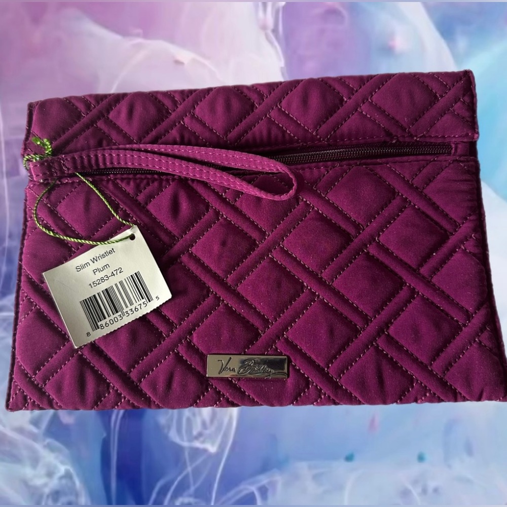 Vera Bradley Slim Wristlet/Plum NWT